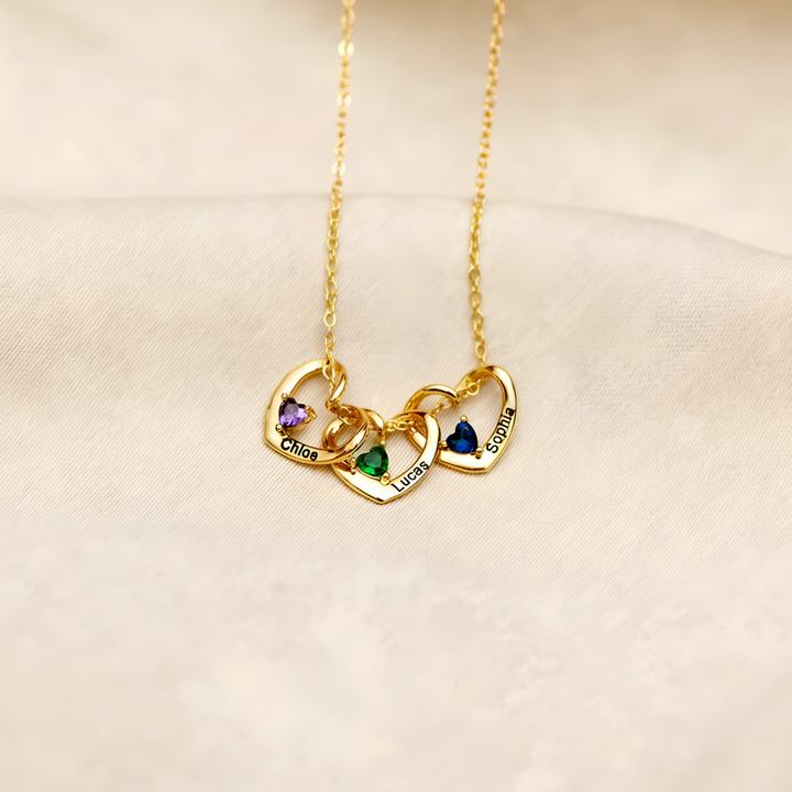 Collar Corazones Entrelazados - A mi Madre