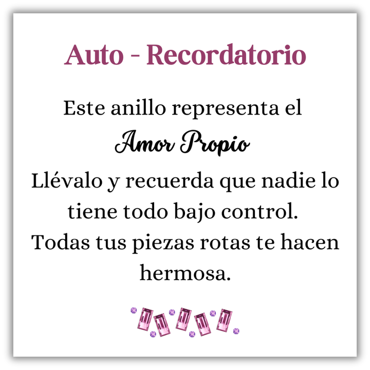 Anillo Crystal Esencia- Amor propio