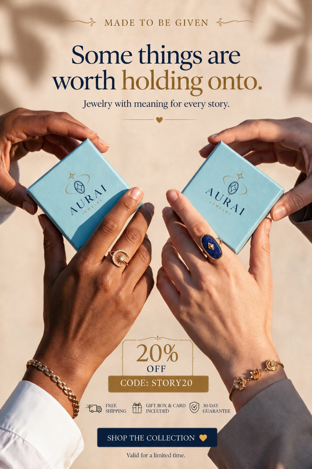 Some things are worth holding onto. Jewelry with meaning for every story. 20% off with code STORY20.